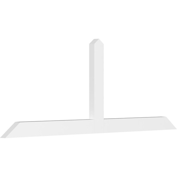 Ekena Millwork Portland Architectural Grade PVC Gable Bracket, 72"W x 27"H x 2"D x 4"F, 9/12 Pitch GBP072X27X0204POR00 - main